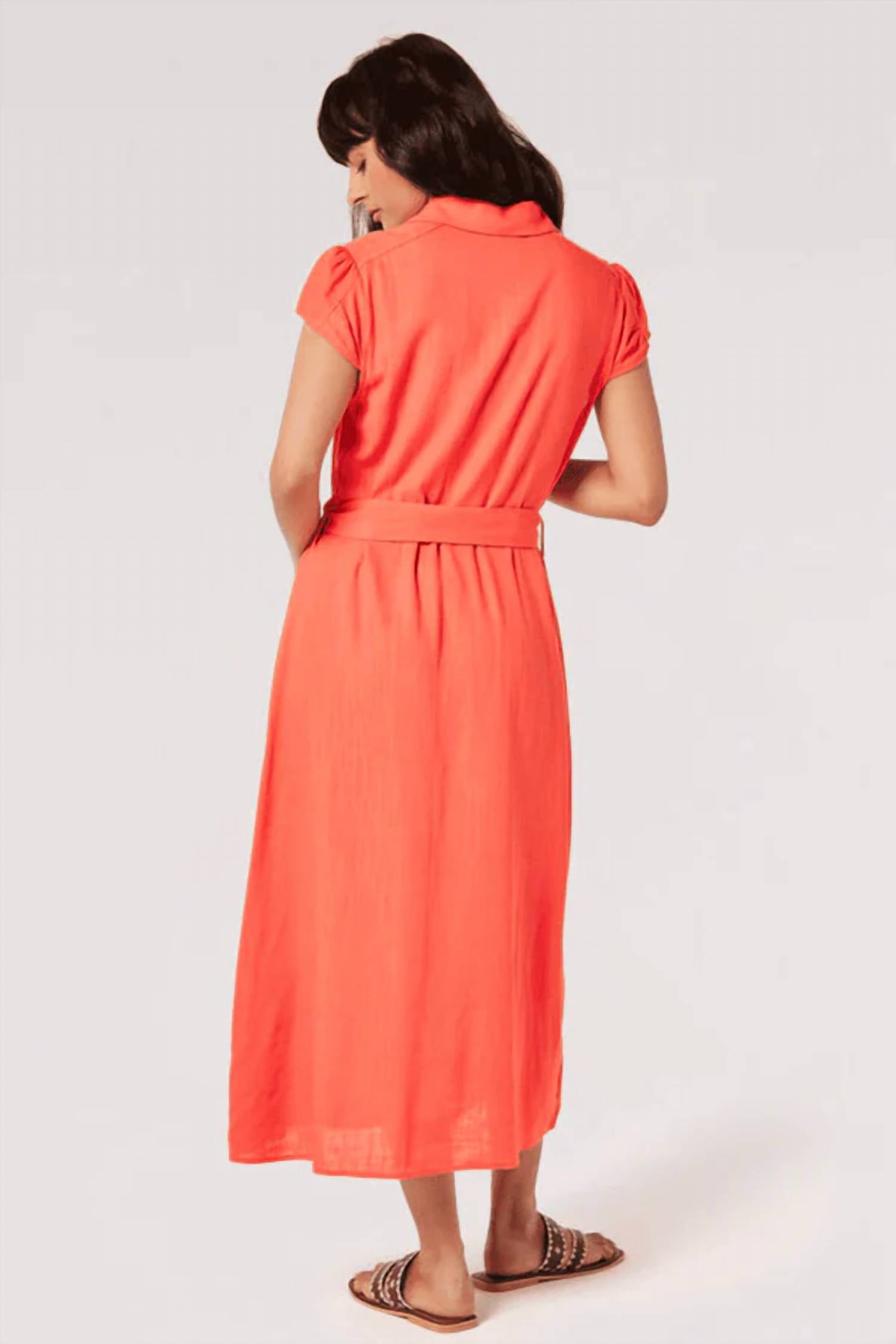 Apricot - Vintage Tortoise Shell Button Dress