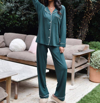 Eberjey - Gisele Long Pajama Set With Ribbon