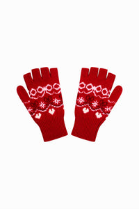 Loveshackfancy - Women's Emeri Wool Fair Isle Fingerless Gloves