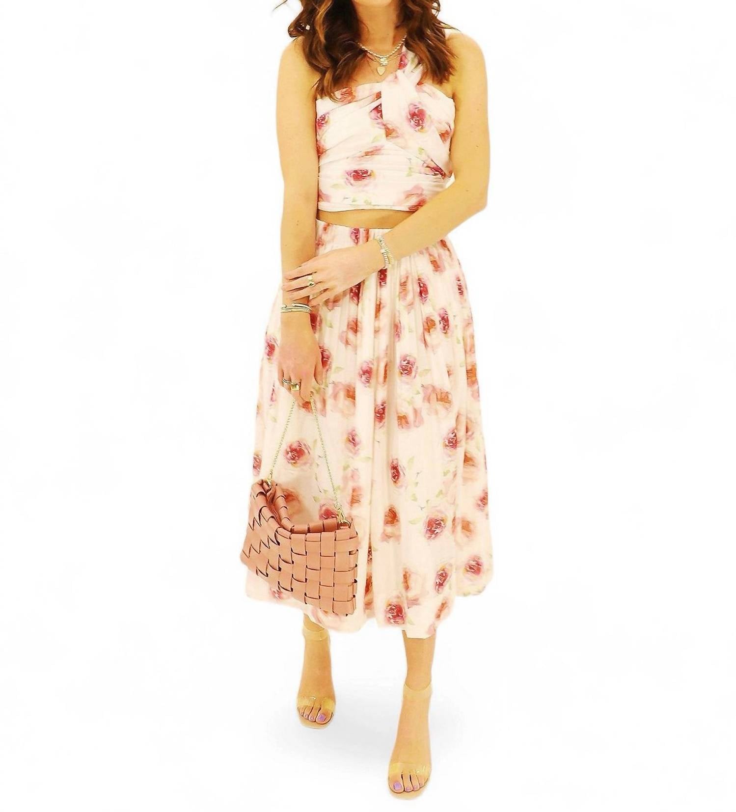 Lucy Paris - La Jolla Pleated Floral Skirt