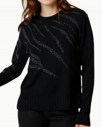 Brodie Cashmere - Hot Fix Zebra Cashmere Crew Neck Jumper Sweater
