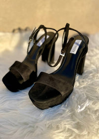 STEVE MADDEN Women's Lessa Block Heel Sandals in black - women's sandal - view 4