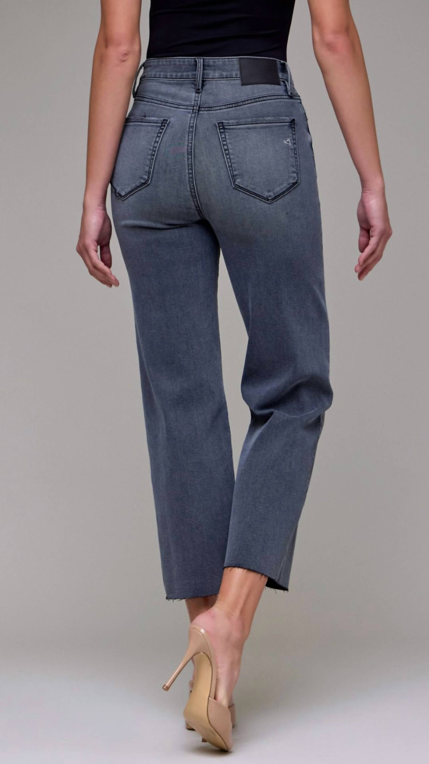 Hidden - High Rise Cropped Classic Straight Jean