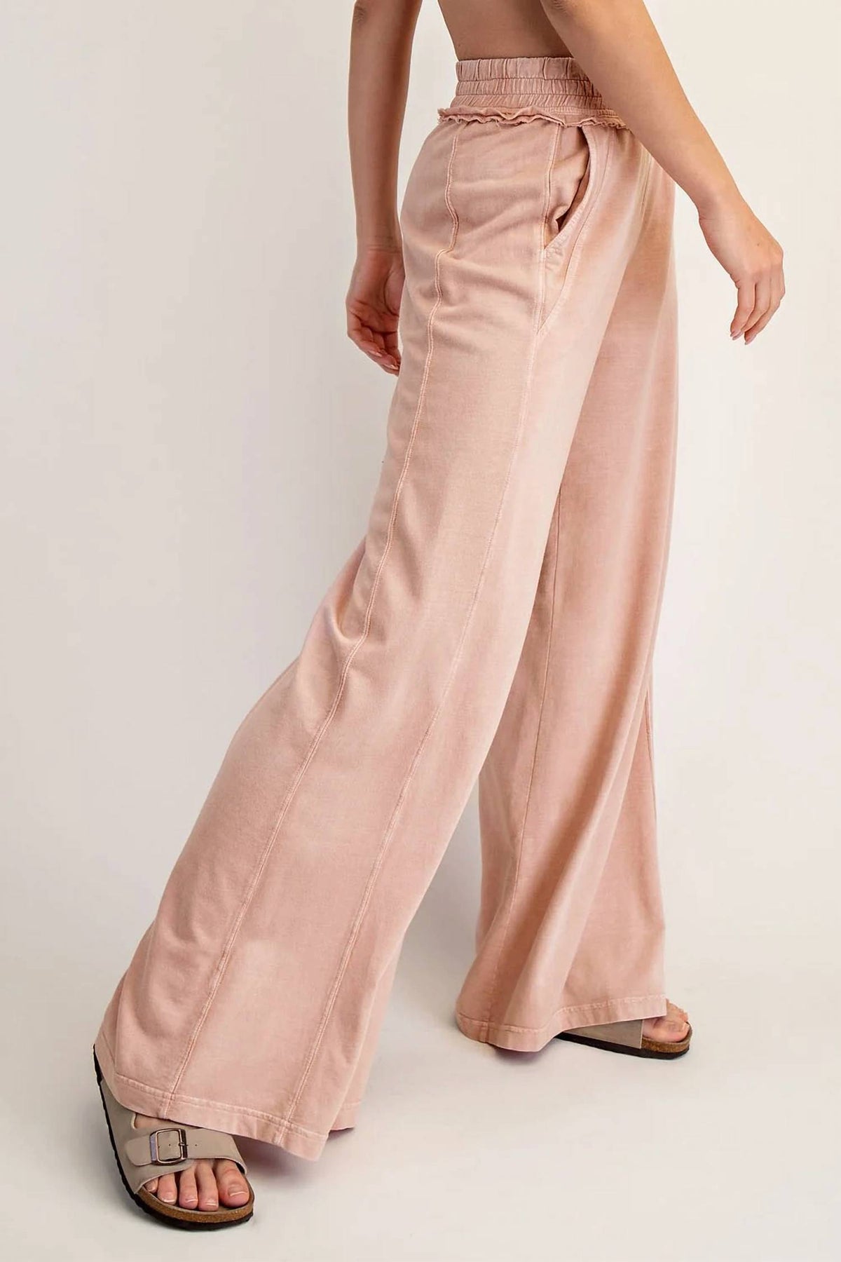 Rae Mode - Mineral Washed Terry Butter Wide Pants