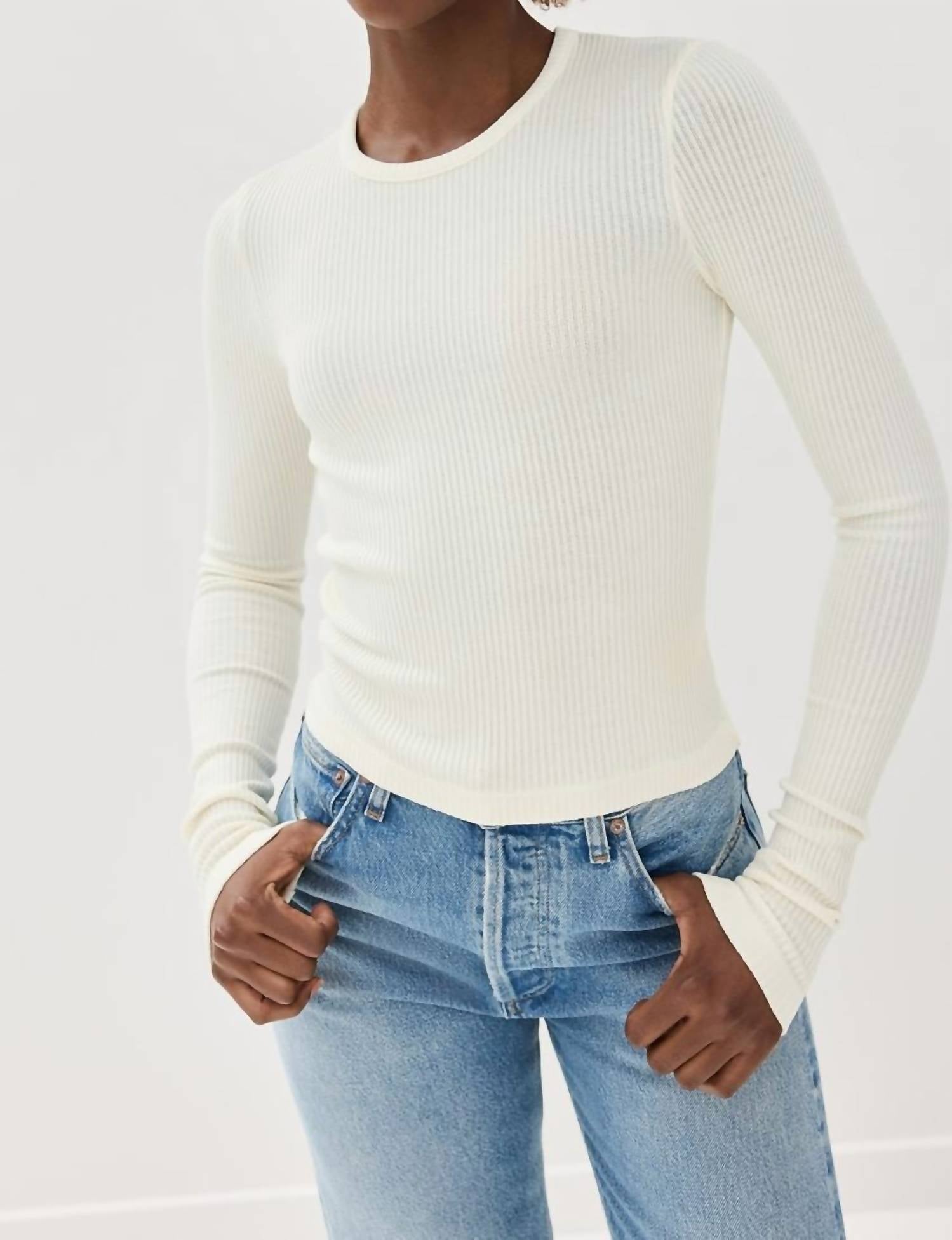 Agolde - Alma Shrunken Crewneck Top