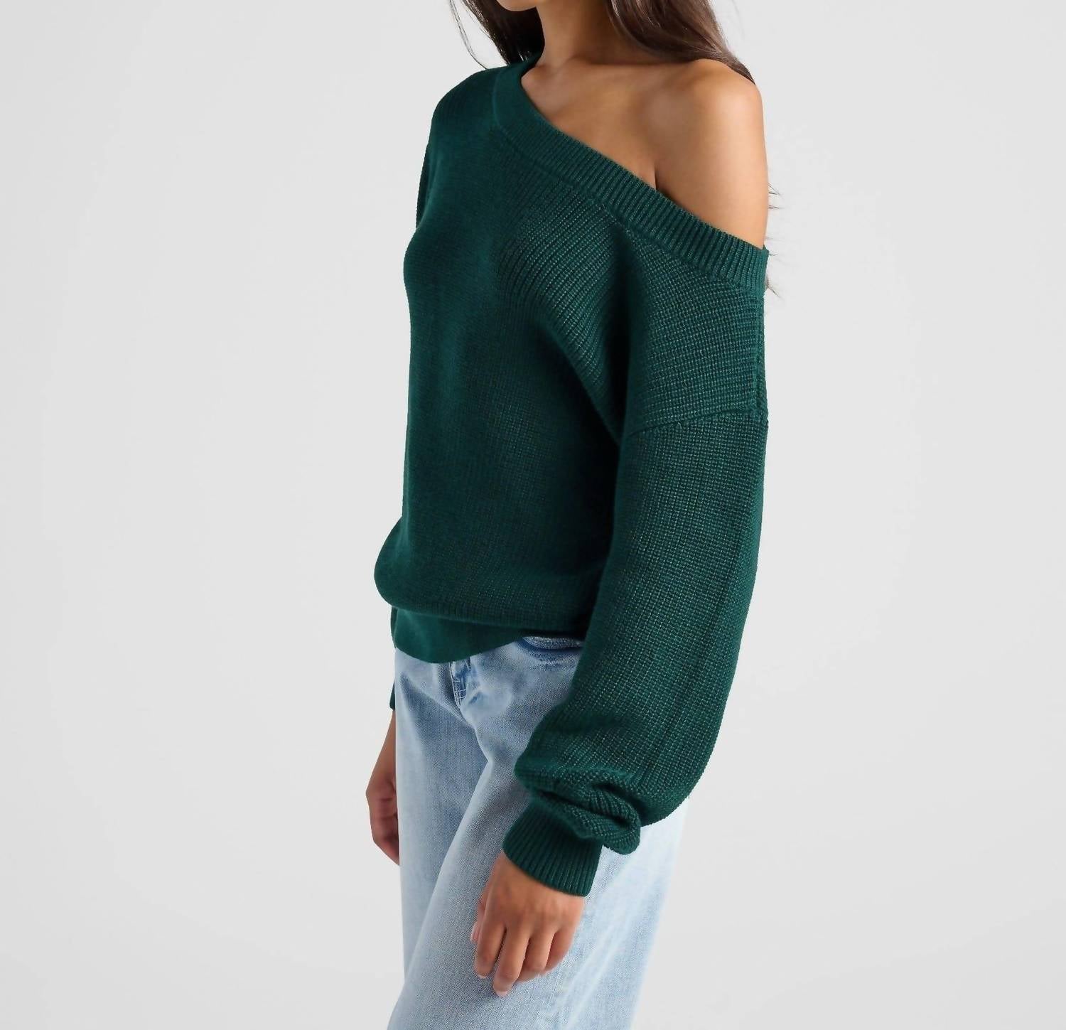 Seventy Eight And Sunny - Coastal One Shoulder Sweater
