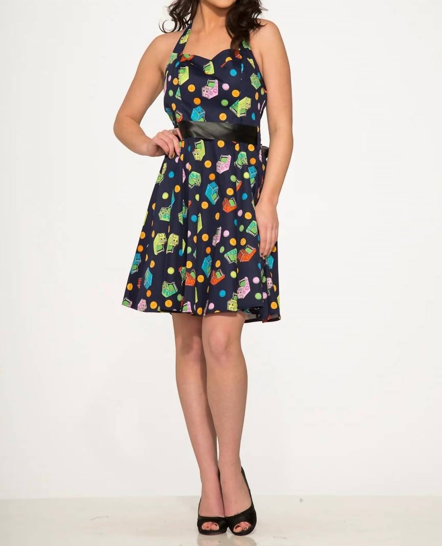 Orchid Bloom - Arcade Halter Dress