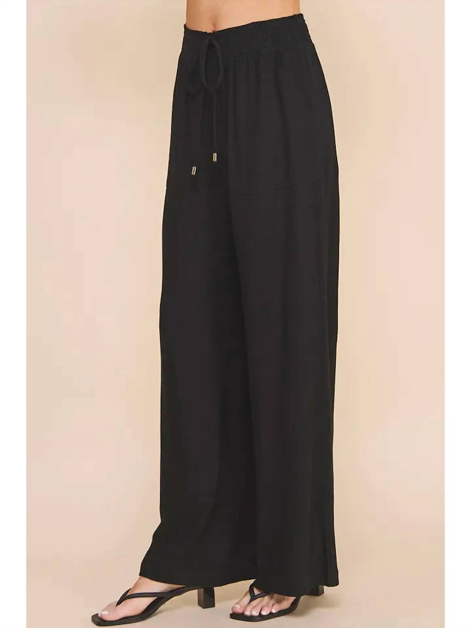 Allie Rose - Soft Linen Wide Leg Pants