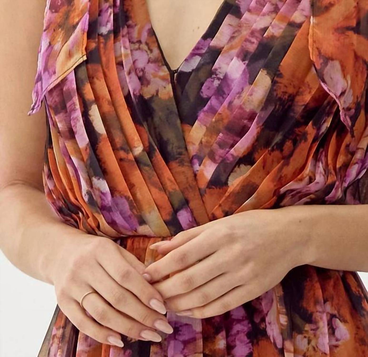 Adelyn Rae - Vianka Tie Shoulder Midi Dress