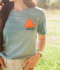 Kelso & Co. Save A Farmer Graphic Tee in sage - women's t-shirt - alternate view