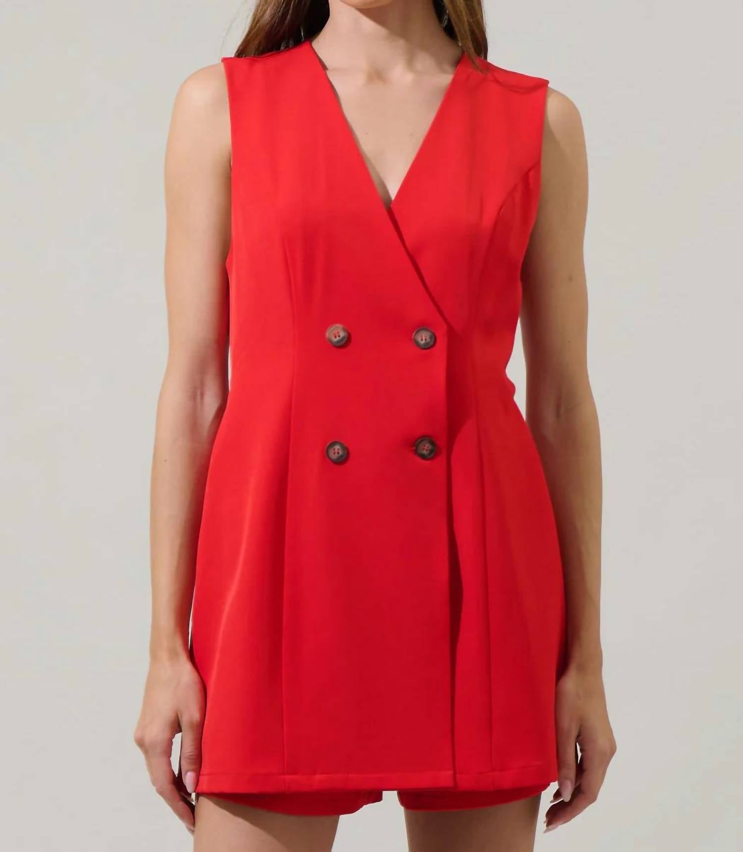 Sugarlips - Malaga City Wrap Button Romper