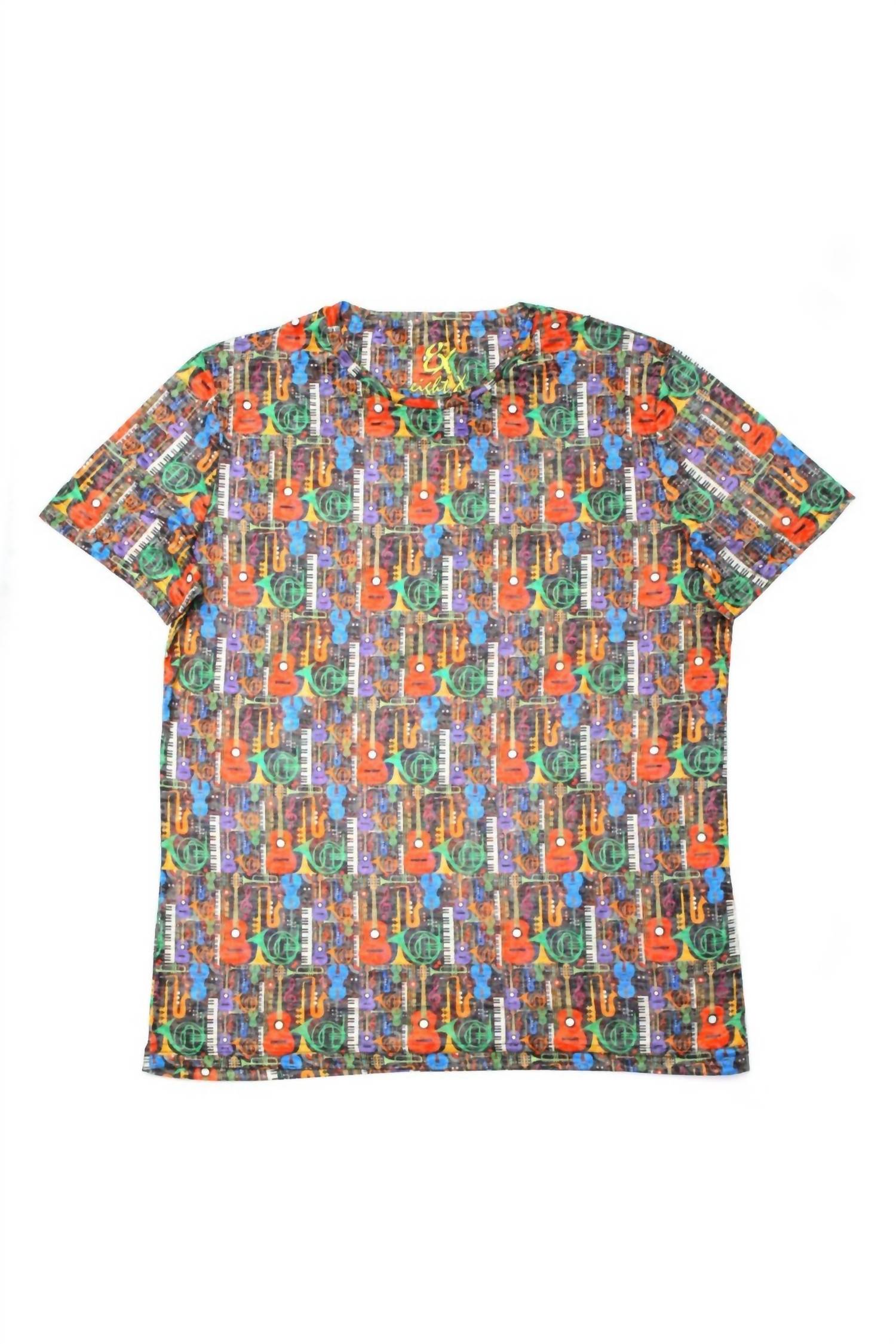 Eight X - Music Instruments Multi Print T-Shirt