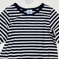 Florence Eiseman Kid's Stripe Kit Tunic With Flower & Leggings in navy pink - item - view 4