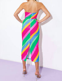 Flying Tomato - A Printed Ponti Midi Tube Dress