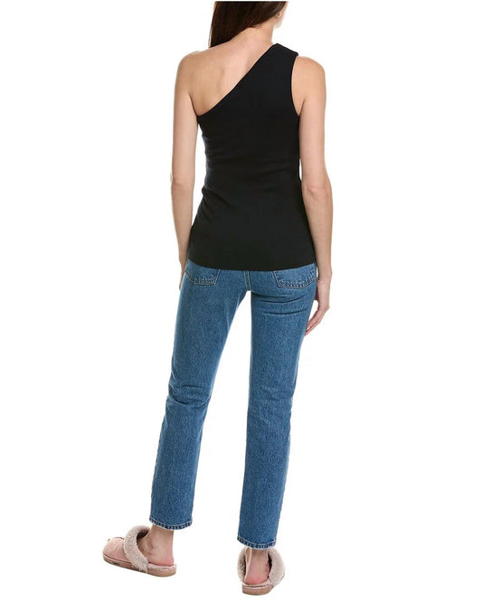 Stateside - 2X1 RIB ONE-SHOULDER TOP