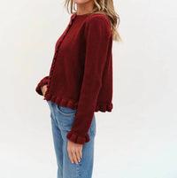 Six/Fifty - Chelsea Ruffle Trim Cardigan
