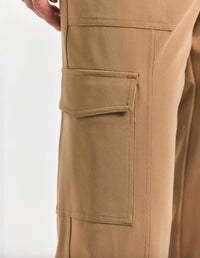 Derek Lam 10 Crosby Elian Tropical Stretch Suiting Trouser in camel - women's pants - alternate view