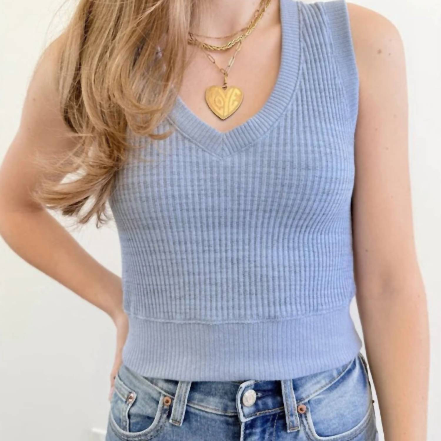 Project Social T - Milan Sweater Rib Tank Vest