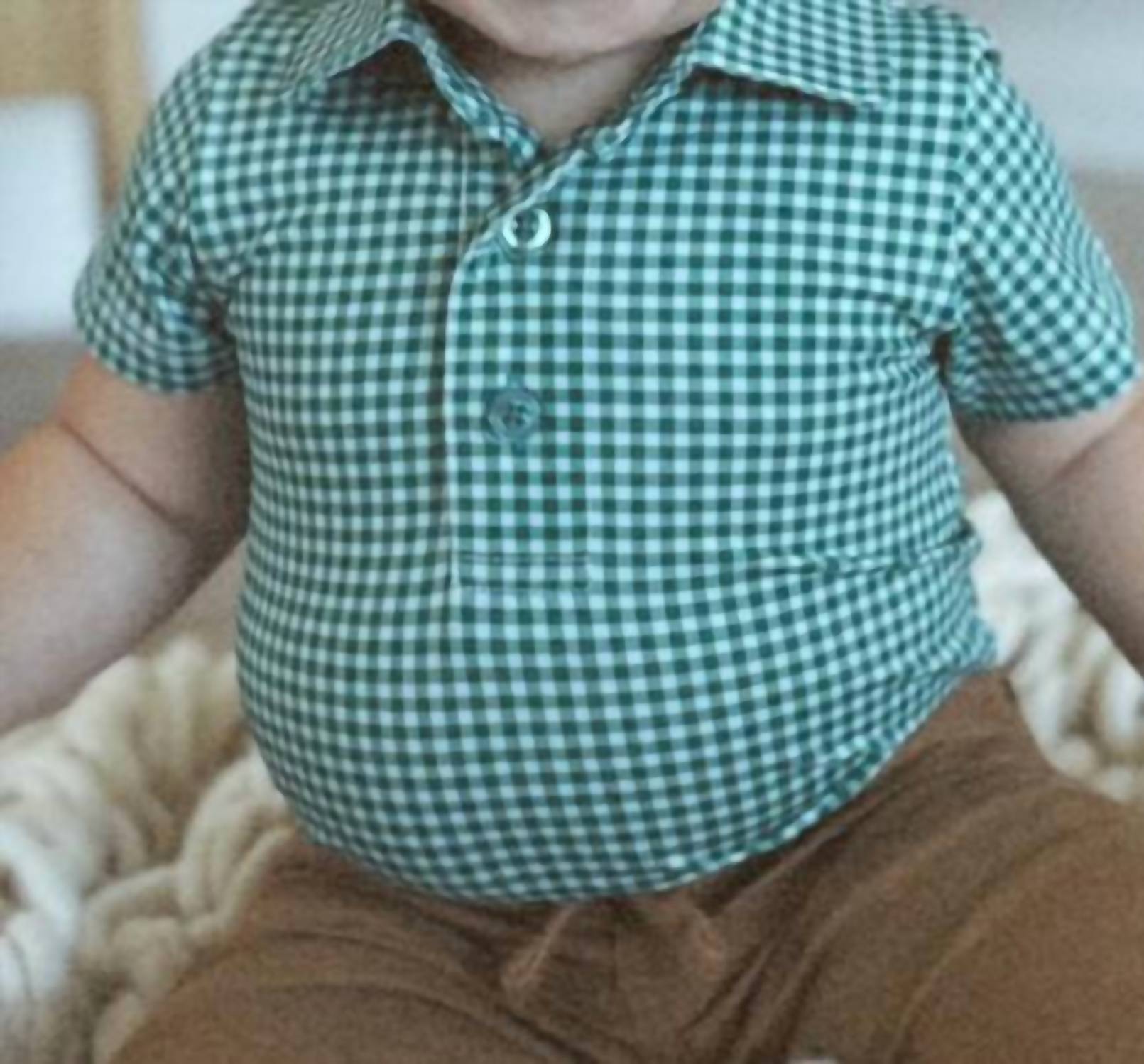 Pops Polos - Kids' Classic Plaid Onesie