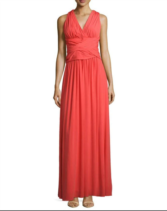 Halston Heritage - Jersey Cross Back Maxi Dress