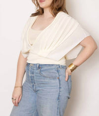 Sita Murt - Short Sleeves Pleated Top