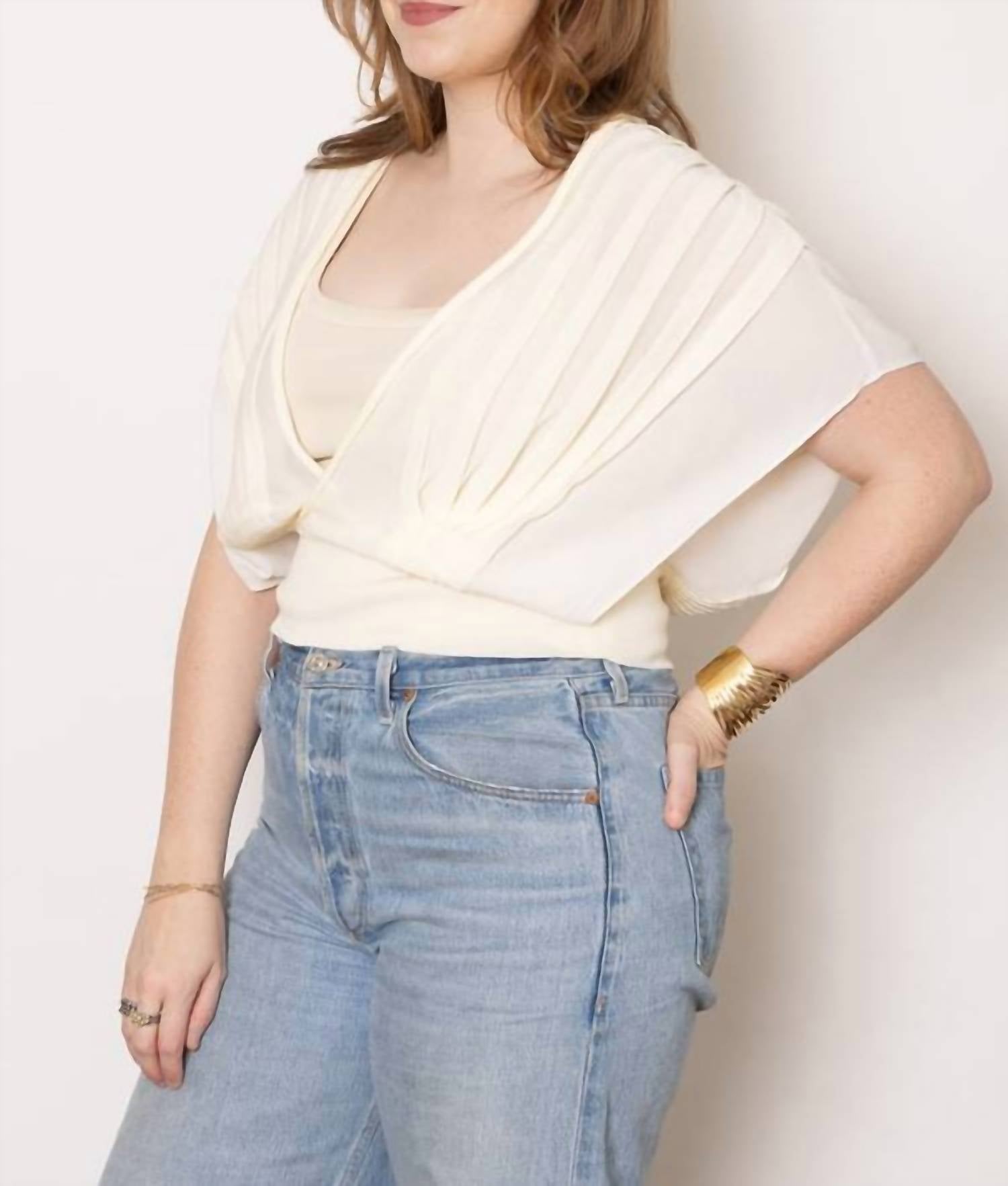 Sita Murt - Short Sleeves Pleated Top