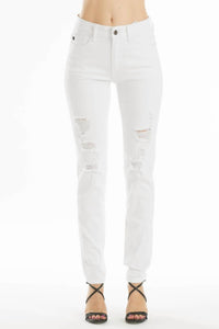 Kancan - High Rise Distressed Skinny Jeans