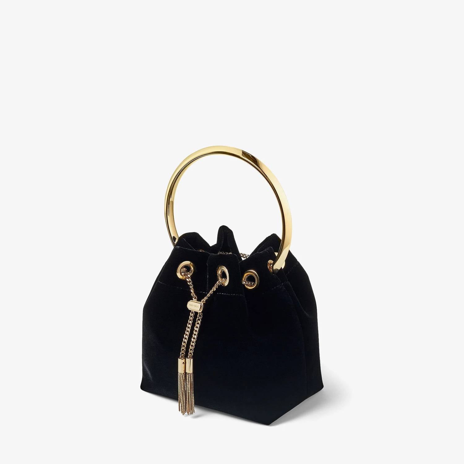 Jimmy Choo - Bon Bon Cassis Velvet Handbag With Metal Handle