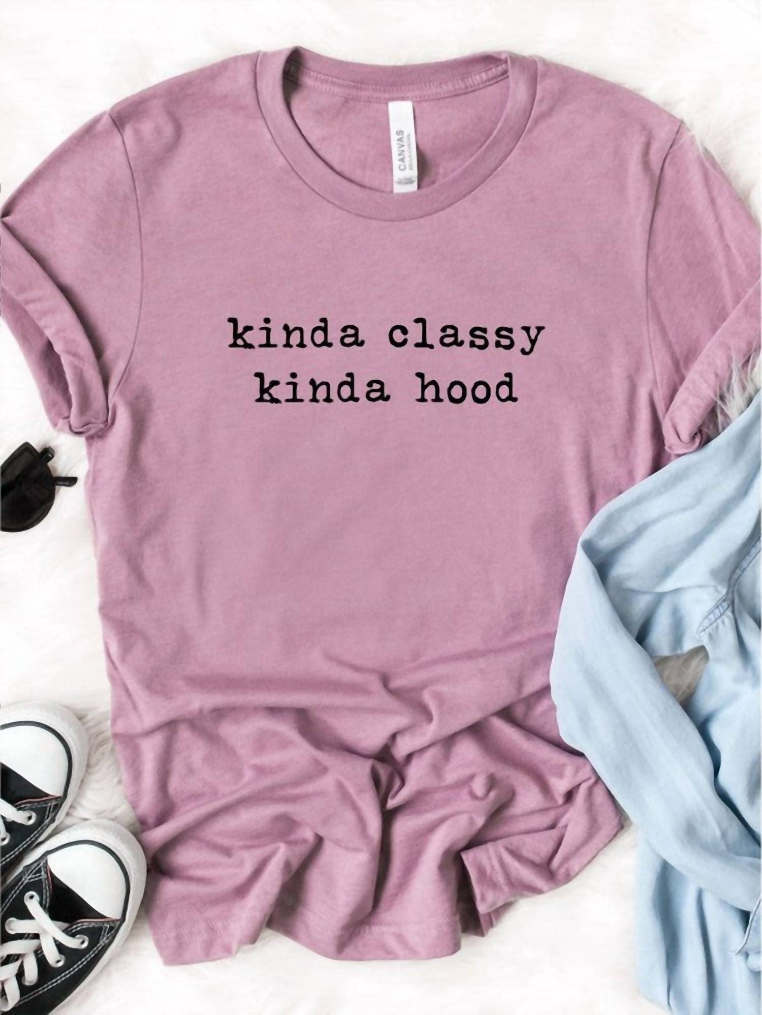 Ocean & 7Th - Women's Kinda Classy, Kinda Hood Graphic Top