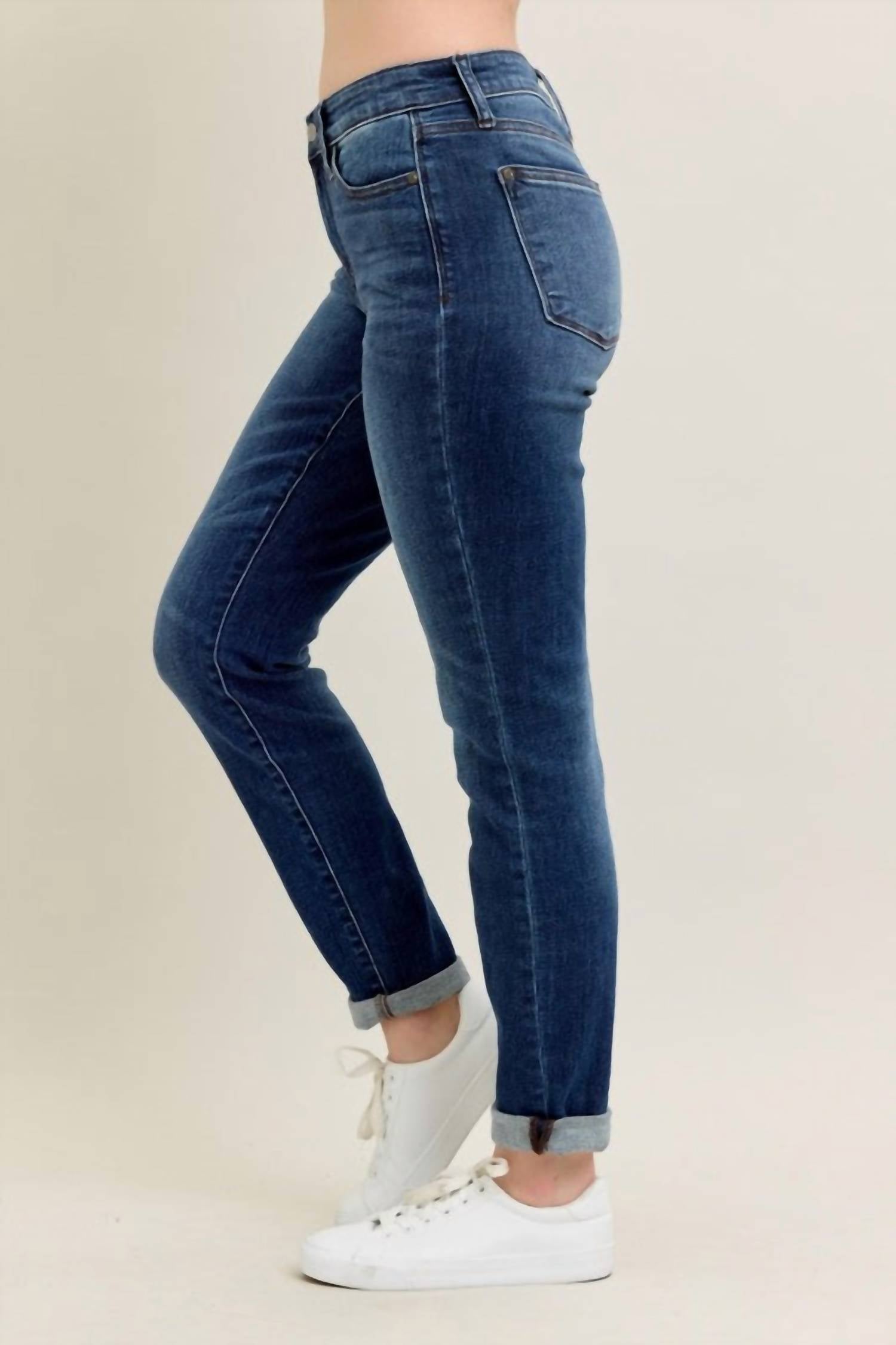 Judy Blue - Core Cuffed Slim Fit Jeans
