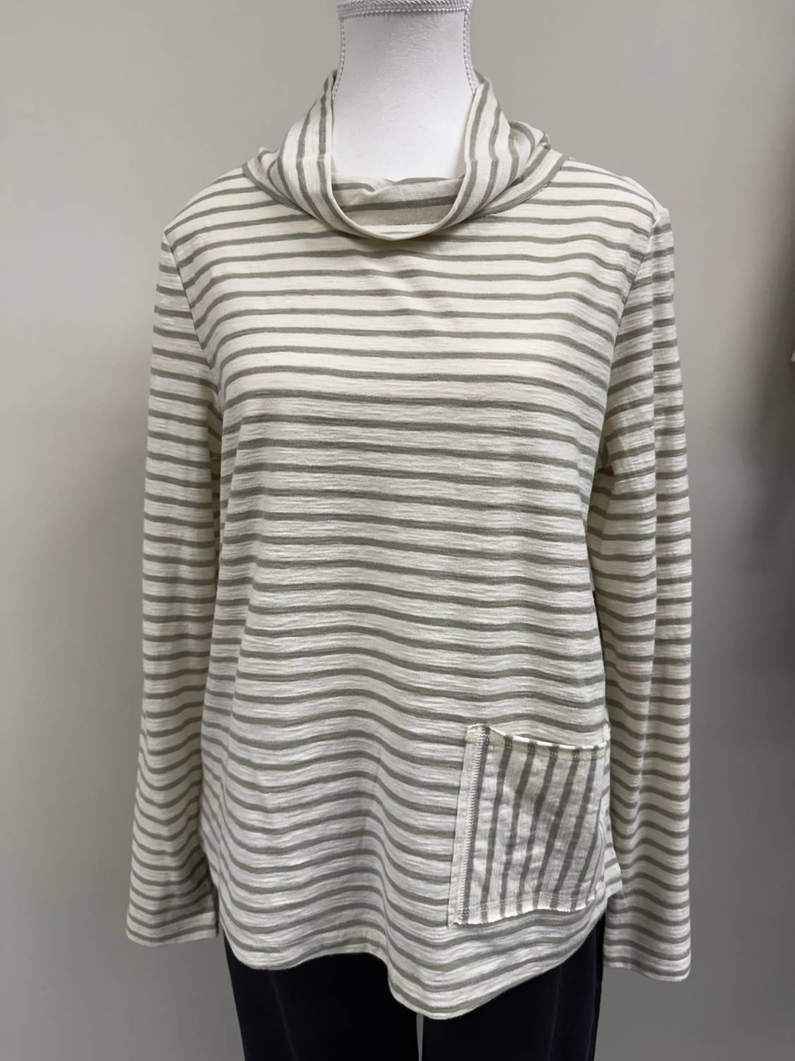 Escape By Habitat - Stripe Chill Funnel Neck Top