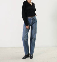 ETICA Altin Straight Loose Fit Jeans in blue - women's jeans - alternate view