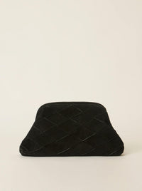 BTB Los Angeles Women's Maylie Suede Clutch Bag in black - women's bag - detail view