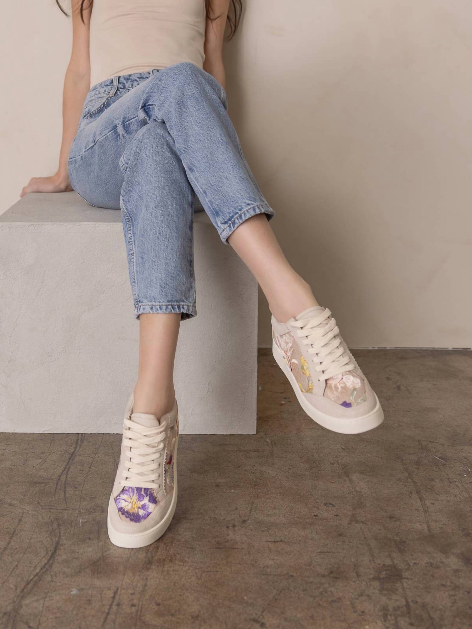 OASIS SOCIETY Women's Sporty Feminine Tammi Sneaker in light grey - women's sneaker - view 6