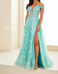 Ellie Wilde - High Slit Prom Dress
