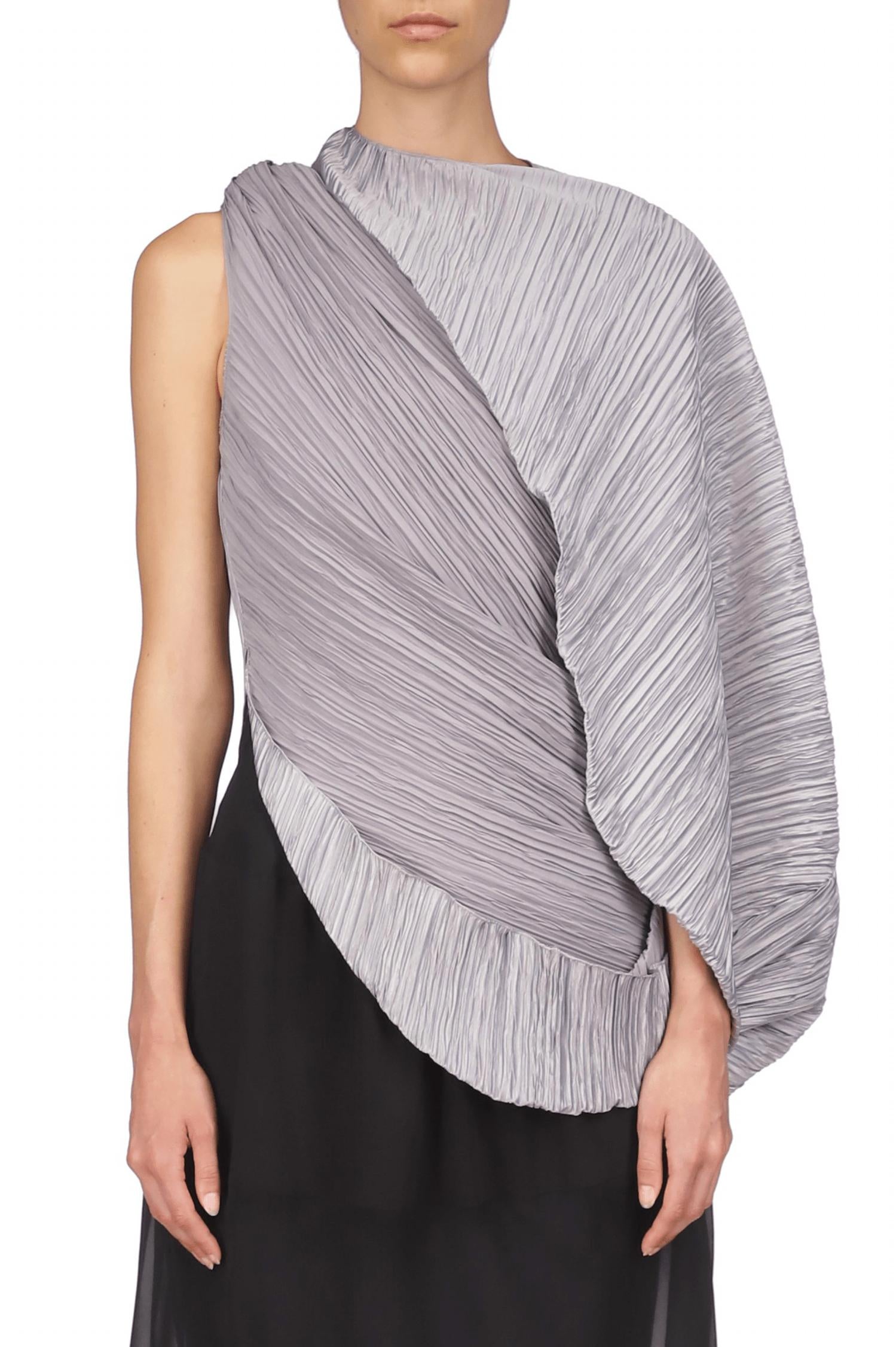 Marina Moscone - Asymmetric Draped Cape Top