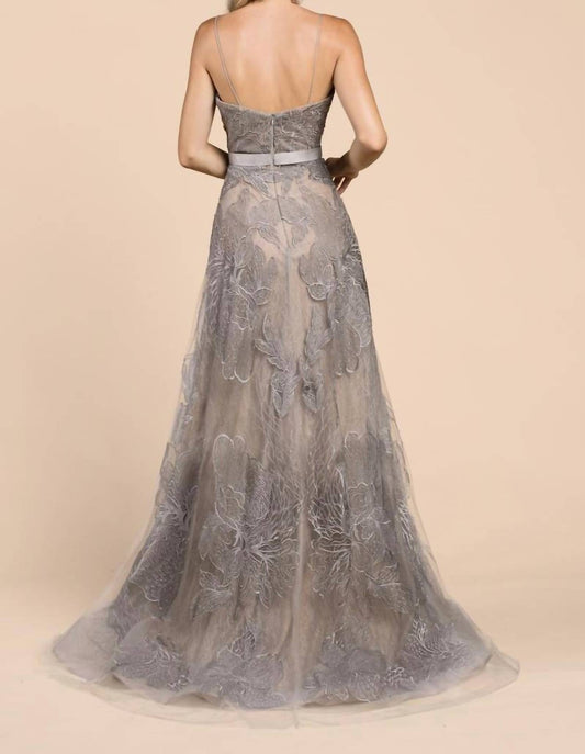 Andrea & Leo Couture - Oriental Orchid Lace Gown