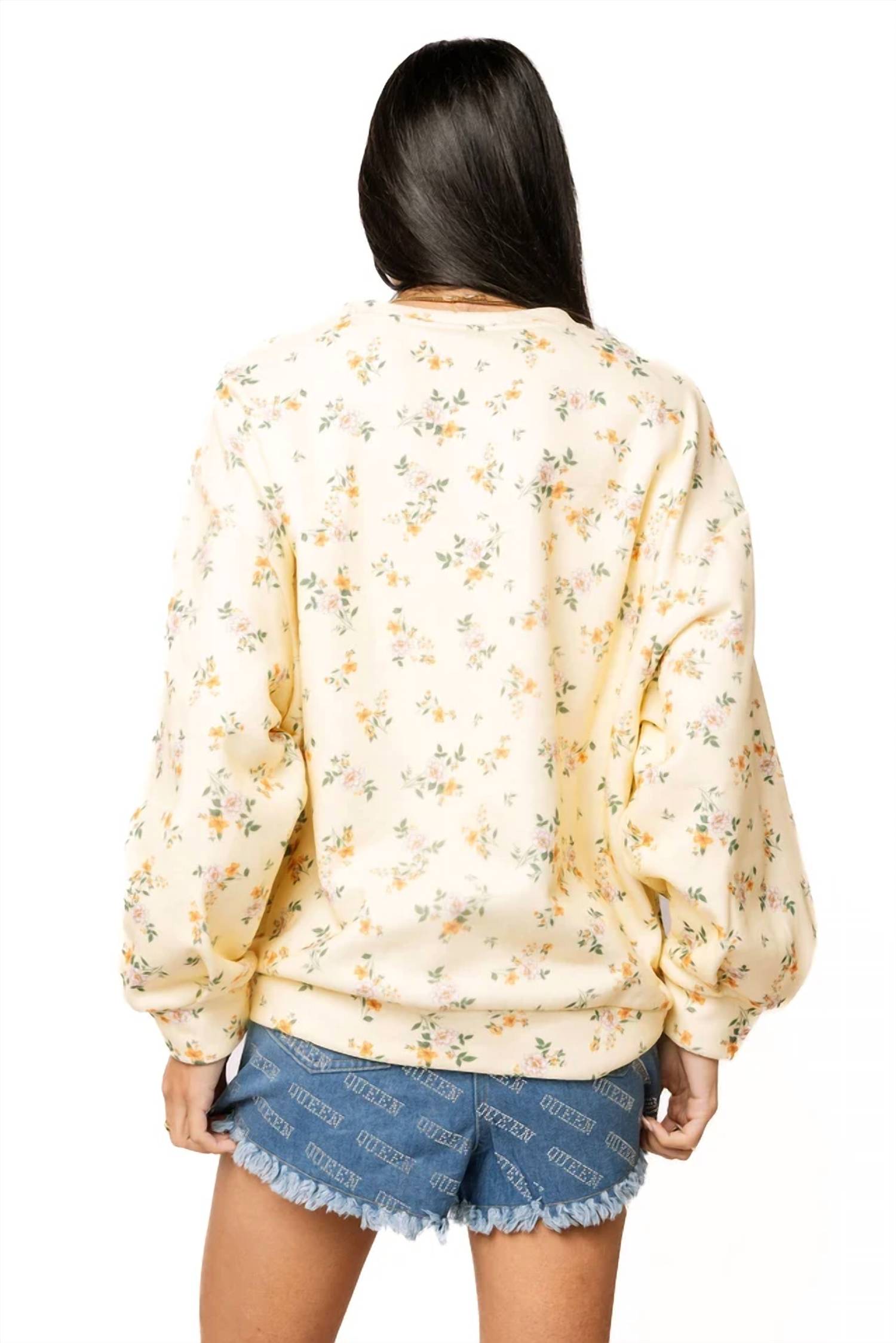 Queen Of Sparkles - Lsu Floral Initial Sweatshirt