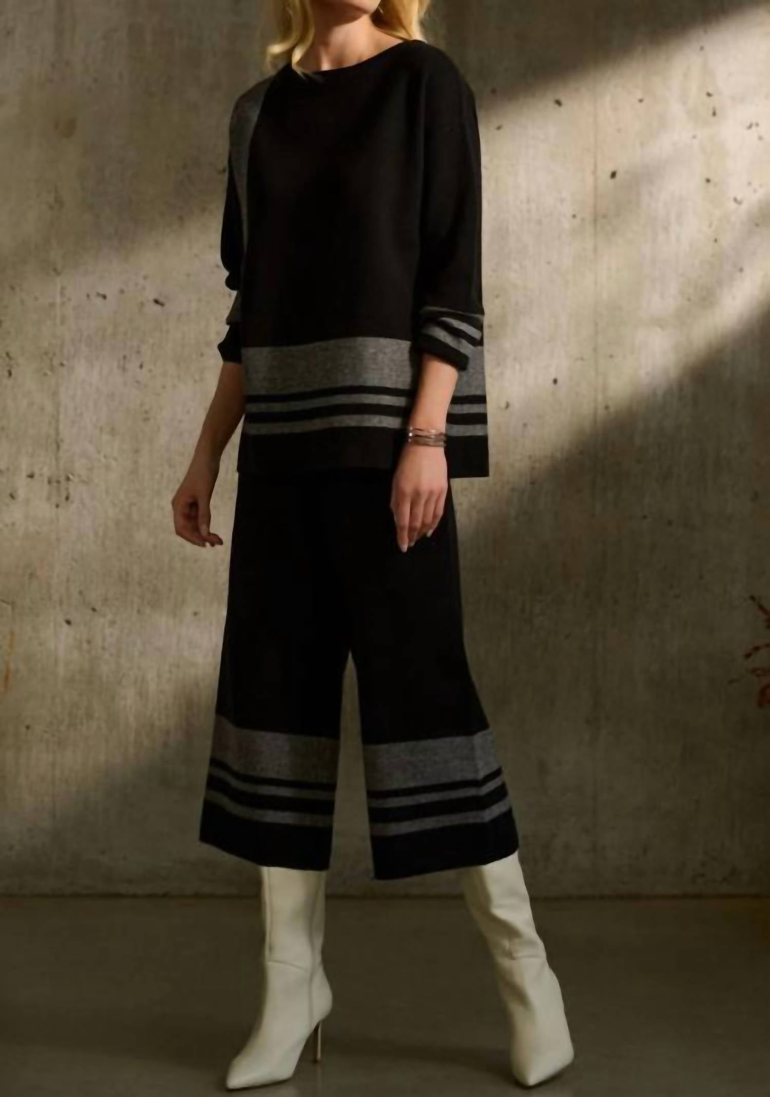 Joseph Ribkoff - Knit Stripe Tunic Sweater