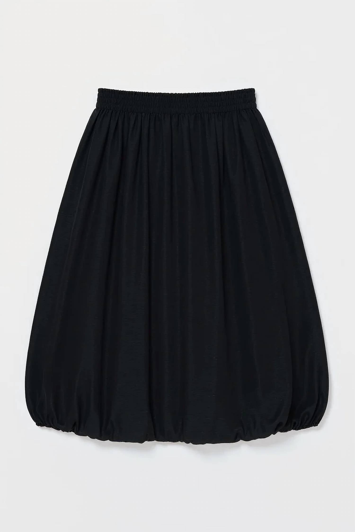 Current Air - Women's Smocked Waist Bubble Midi Skirt