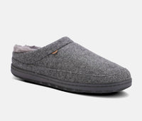 Lamo Men's Julian Clog Ii Slipper in grey wool - men's loafer - detail view