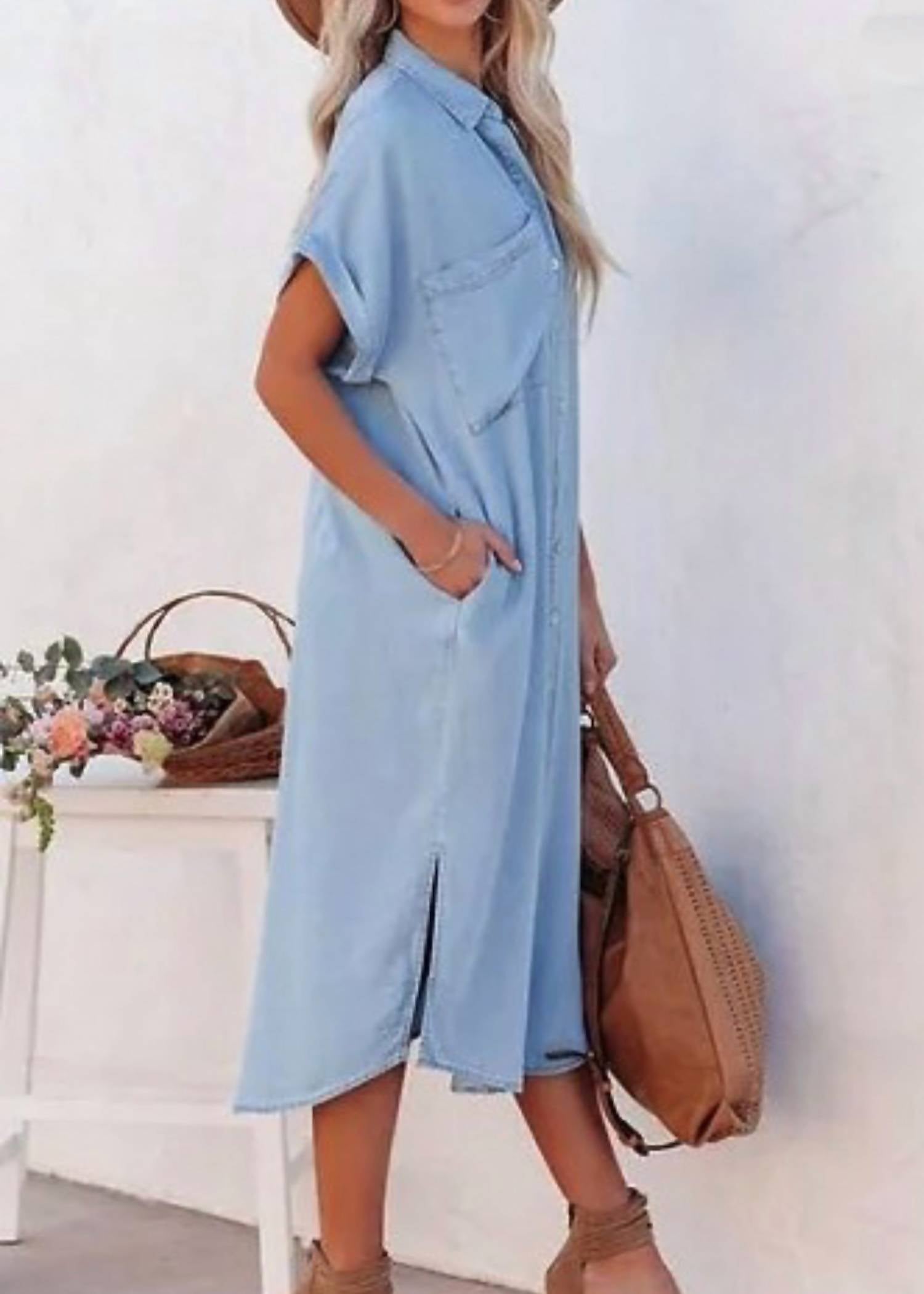 Dear Lover - Morning Glory Shirt Midi Dress