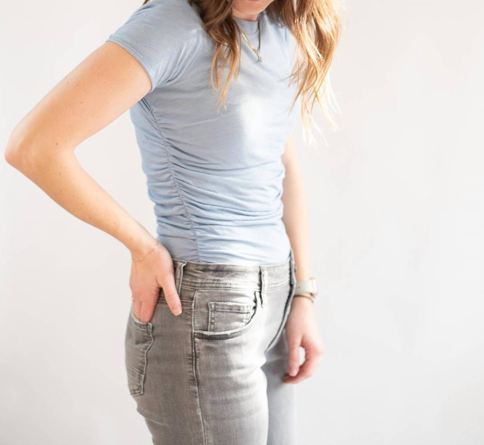 Project Social T - Izzie Rouched Baby Tee