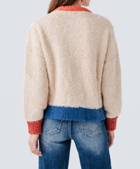 Frnch - Megane Color Block Buttoned Cardigan