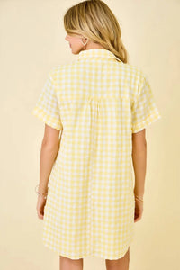 Day + Moon - Gingham Shirt Dress