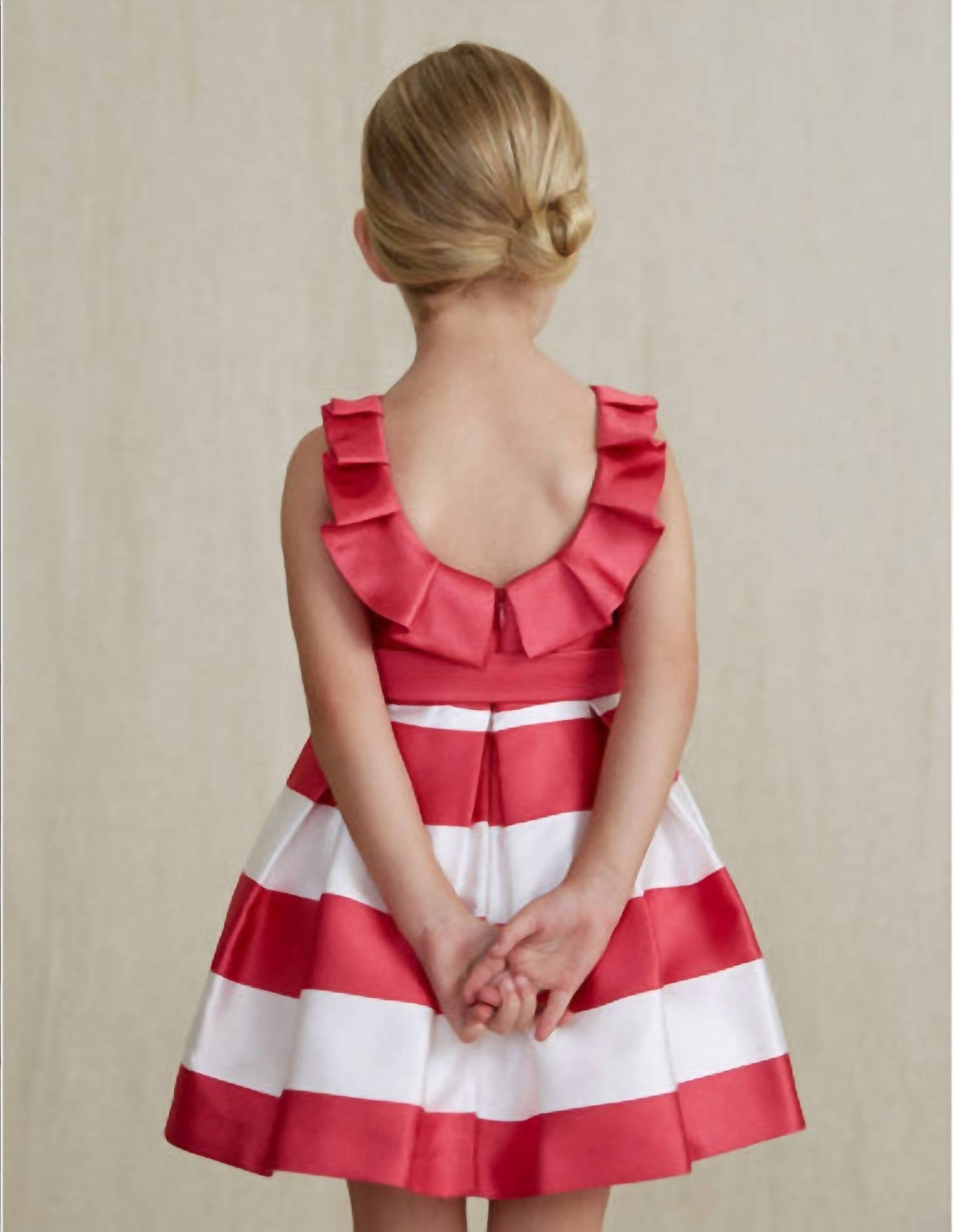 Abel & Lula - Girls' Stripe Ribbon Dress