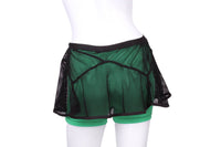 Love Love Tennis - Women's Fishnet Triangle Over Shorties Skirt