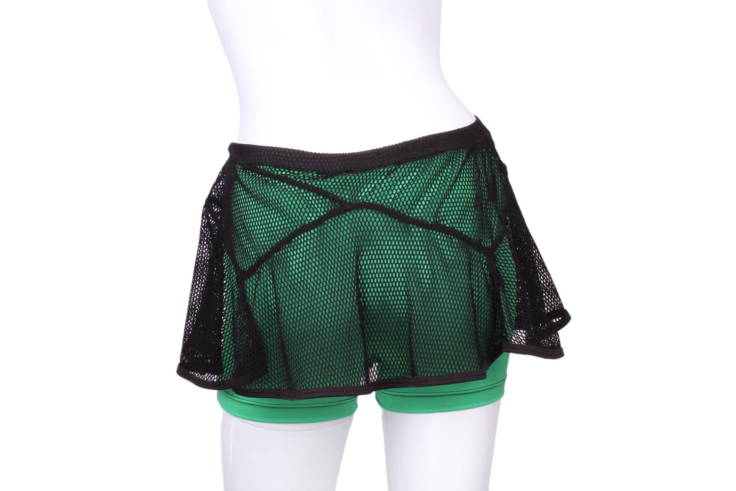 Love Love Tennis - Women's Fishnet Triangle Over Shorties Skirt