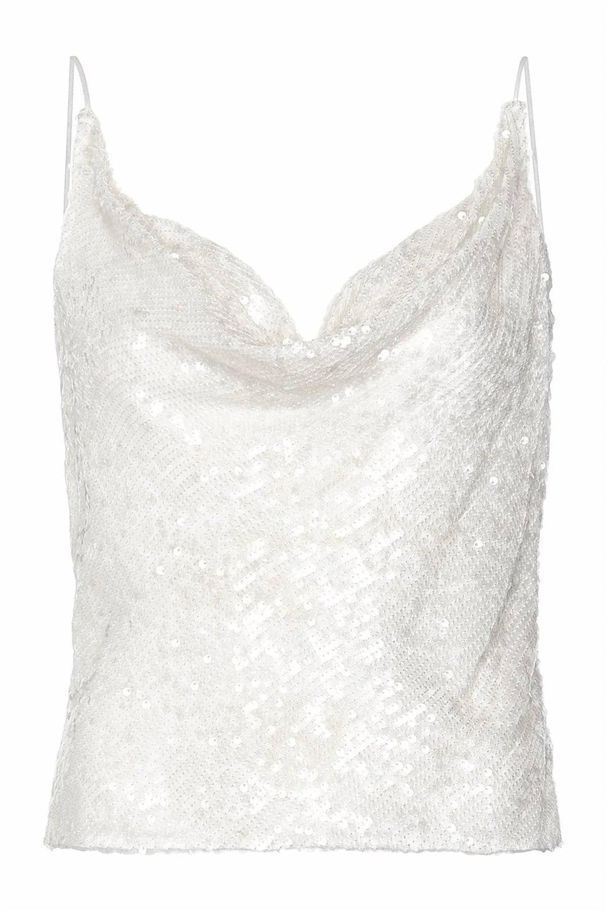 Lapointe - Sequin Cowl Cami Top With Tie