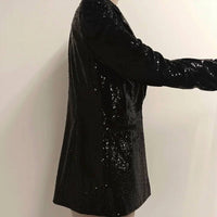 Lafayette 148 Women's Sequin Blazer in black - women's jacket - alternate view